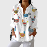 Leichte Bluse mit farbigem Druck