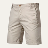 Die Roseland Herren-Sommershorts aus hochwertiger Baumwolle, ohne Bundfalten