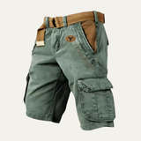Die Harrington Herren-Cargoshorts mit vielen Taschen und Gürtel im Tactical-Stil