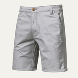 Die Roseland Herren-Sommershorts aus hochwertiger Baumwolle, ohne Bundfalten