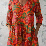 Happiness | Weite Bluse mit V-Ausschnitt