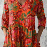 Happiness | Weite Bluse mit V-Ausschnitt