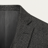 Der Norwood Herren Tweed 3-teiliger Anzug – Slim-Fit-Sakko im Fischgrat, Weste & Hose