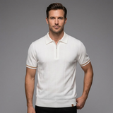 The Ashton Herren-Strickpoloshirt mit Reißverschluss
