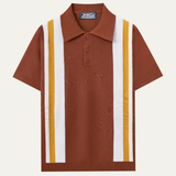 Das Grosseto Herren-Poloshirt aus Strick mit Retro-Streifen