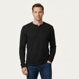 Das Sheffield Herren-Henleyshirt mit langen Ärmeln – modernes Baumwollshirt