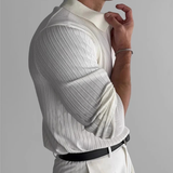 Das Verona Herren-Poloshirt aus Jacquardstrick mit V-Ausschnitt