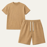 Das Parma Herren Sommer-Jacquard-Set – T-Shirt und Shorts