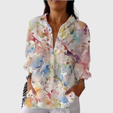 Leichte Bluse mit farbigem Druck