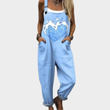 Bequeme Latzhose mit Print