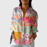 Leichte Bluse mit farbigem Druck