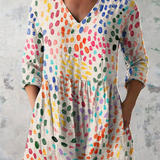 Pauline | Lange Bluse mit V-Ausschnitt