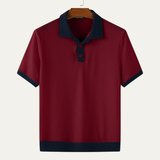 Das Monferrato Herren-Polo-Shirt aus Strick im Patchwork-Design