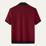 Das Monferrato Herren-Polo-Shirt aus Strick im Patchwork-Design
