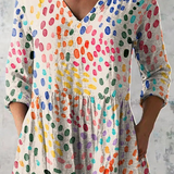Bernadette | Weite Bluse mit V-Ausschnitt