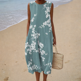 Bequemes Sommerkleid ohne Ärmel