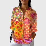 Leichte Bluse mit farbenfrohem Druck