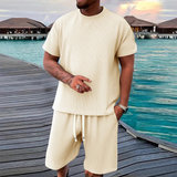 Das Parma Herren Sommer-Jacquard-Set – T-Shirt und Shorts