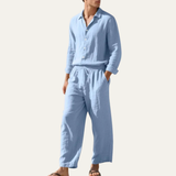 Das Cumberland Herren Set aus Leinenhemd & weiter Hose – Legeres Strand-Outfit