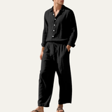Das Cumberland Herren Set aus Leinenhemd & weiter Hose – Legeres Strand-Outfit