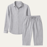 Das Cumberland Herren Set aus Leinenhemd & weiter Hose – Legeres Strand-Outfit