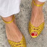 Isadora Flechtsandalen in Gold