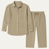 Das Birmingham Herren Set aus Leinenhemd & Hose mit Kordelzug – Sommer-Strand-Outfit