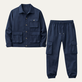 Das Ravenna Herren Casual Utility Cargo-Set – Jacke und Hose