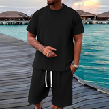 Das Parma Herren Sommer-Jacquard-Set – T-Shirt und Shorts