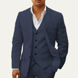 Der Oakridge Herren 3-teiliger Leinenanzug – Klassisches, atmungsaktives Sommer-Set