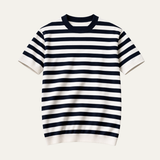 Das Porto Cesareo Herren-Strickshirt aus Kaschmir, gestreift