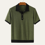 Das Monferrato Herren-Polo-Shirt aus Strick im Patchwork-Design
