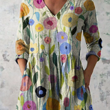 Louise | Longbluse mit V-Ausschnitt