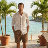 Die Rowley Leinenshorts – Herrenshorts mit Tunnelzug