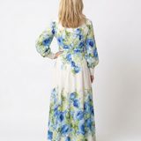 Harper | Geblümtes Maxikleid mit langem Arm und Knopfleiste