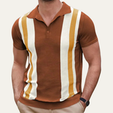 Das Grosseto Herren-Poloshirt aus Strick mit Retro-Streifen