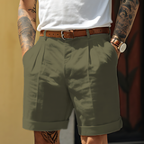 Die Henwick Leinenshorts – tailliert geschnittene Sommershorts für Herren