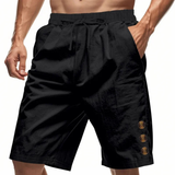 Die Ashbury Herren-Sommershorts mit Tunnelzug und Knopfdetail