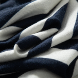 Das Porto Cesareo Herren-Strickshirt aus Kaschmir, gestreift