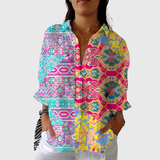 Leichte Bluse mit farbigem Druck