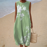 Bequemes Sommerkleid ohne Ärmel