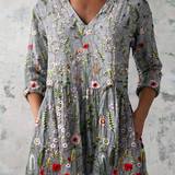 Lana | Lange Bluse mit V-Ausschnitt