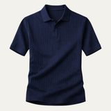Das Roma Herren-Poloshirt in Rippstruktur mit Stretch