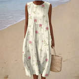 Bequemes Sommerkleid ohne Ärmel