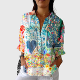 Farbige Bluse mit Druck