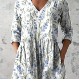 Kara | Lange Bluse mit V-Ausschnitt
