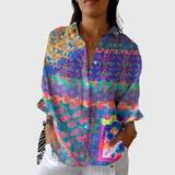 Farbige Bluse mit Druck