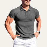 Das Roma Herren-Poloshirt in Rippstruktur mit Stretch