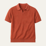 Das Como Centro Herren-Poloshirt aus edlem Strick mit V-Ausschnitt, atmungsaktiv