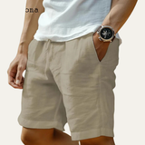 Die Glenmore Lane Herren-Leinenshorts mit Elastikbund und Taschen